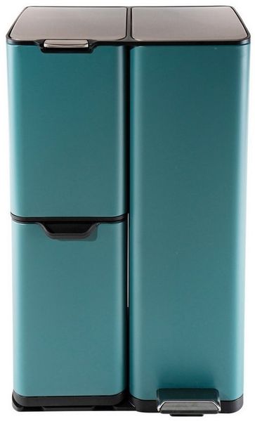 HTI-Living Mülleimer Mülleimer Edelstahl mit 3 Behältern, Mülltrennsystem 60 Liter