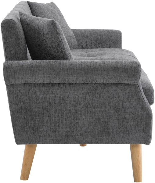 Merax Modernes Design, Polstermöbel, Chenille-Stoff, Doppelsofa, Polstersofa, Sofa mit dicken Kissen, geeignet für Wohnzimmer, Schlafzimmer, grau Bild 8