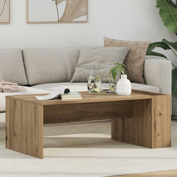 vidaXL Couchtisch, Holzwerkstoff Artisan-Eiche, 95 x 50 x 34 cm