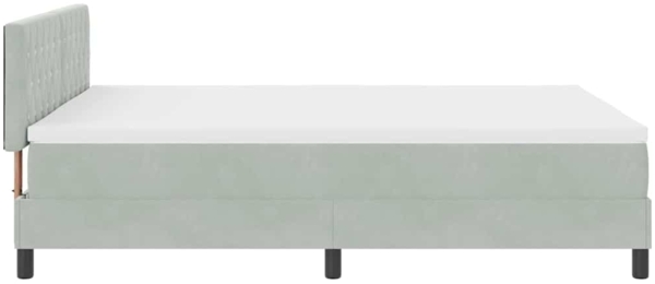 vidaXL Boxspringbett mit Matratze Hellgrau 140 x 200 cm Stoff 3339110 Bild 7