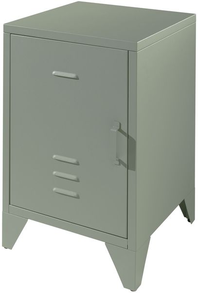 Nachtkommode Kay 40x40x60 Nachtkonsole Industrial Design Metall Grün