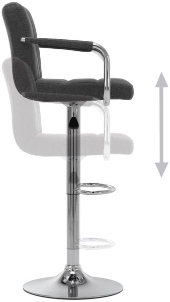 vidaXL Barhocker 2 Stk. Dunkelgrau Stoff [283420] Bild 7