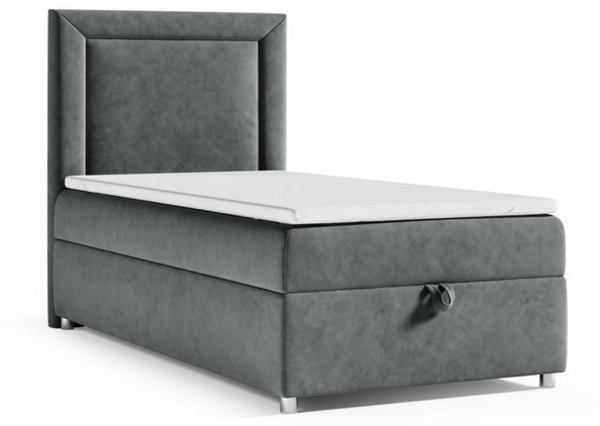 Best for Home Boxspringbett Trinity K-3 Boxspringbett mit Stauraum & Topper – Einzelgrößen (Einzelbett, Polsterbett mit gepolstertes Kopfteil, Jugendbett, Kinderbett versch. Größen, 70x200 80x200 90x200 100x200 cm), verschiedene Liefermöglichkeiten, Ha... Bild 4