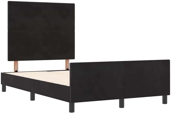 vidaXL Boxspringbett mit Kopfteil Schwarz 120 x 190 cm Samt 3344929 Bild 5