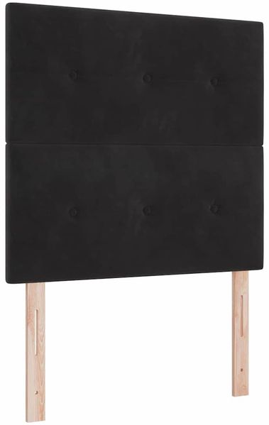 vidaXL Boxspringbett mit Kopfteil Schwarz 120 x 190 cm Samt 3344929 Bild 6