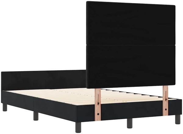 vidaXL Boxspringbett mit Kopfteil Schwarz 120 x 190 cm Samt 3344929 Bild 9