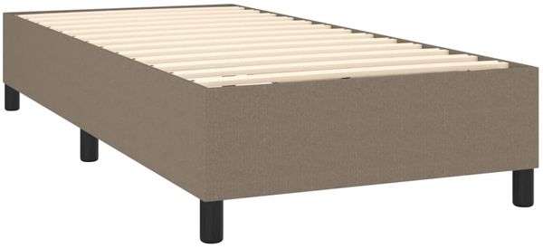 vidaXL Boxspringbett mit Matratze & LED Taupe 100x200 cm Stoff 3134857 Bild 5