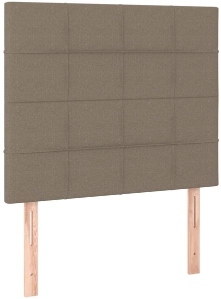 vidaXL Boxspringbett mit Matratze & LED Taupe 100x200 cm Stoff 3134857 Bild 7