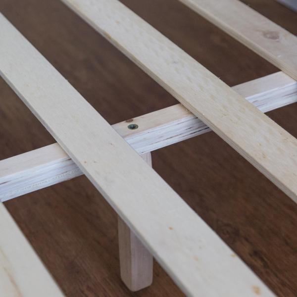 Homestyle4U Polsterbett mit Lattenrost, Stoff grau, 180x200 cm Bild 8