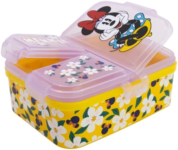 Disney Minnie Mouse Kinder Brotdose XL – Lunchbox mit 3 Fächern & tollem Design Bild 1