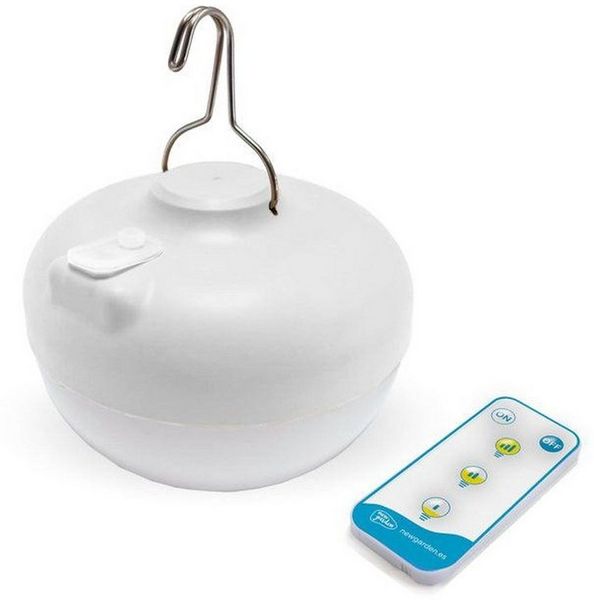 Licht-Erlebnisse Gartenleuchte CHERRY, LED fest integriert, Warmweiß, LED USB Akku Haken Magnet Ø 11 cm 2700 K Dimmer Fernbedienung IP54