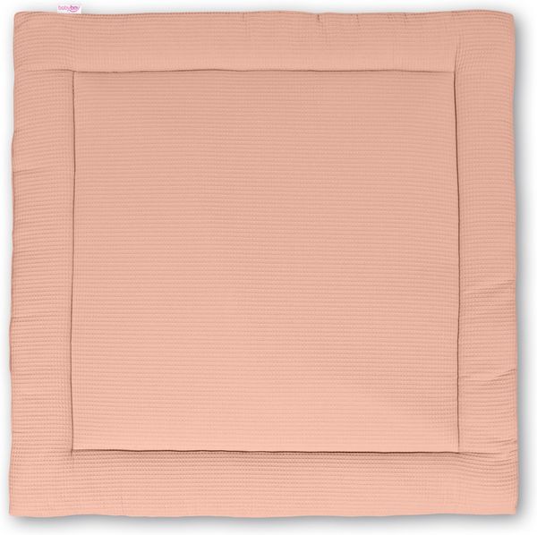 babybay Krabbeldecke 120x120 cm Waffelpiqué, apricot rosé
