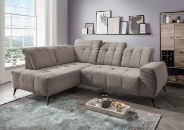 Ecksofa Sano Breitcord mit Elektrofunktion von Benformato