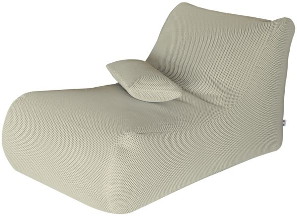 Dmora Pouf Міhck, Mehrzwecksessel, Sitzsack, Hockerhocker, Made in Italy, 70x120 h65 cm, Beige Bild 4