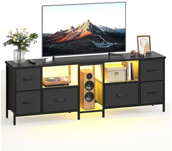 Bestier TV-Schrank TV-Schrank mit mehreren Schubladen, davon 6 Stoffschubladen160*30*55