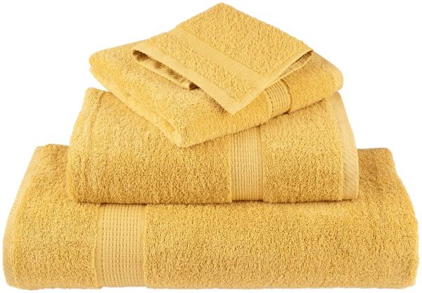 vidaXL Premium Handtücher SOLUND 4 Stk. Gold 100x200 cm 600 g/m² 137294 Bild 4