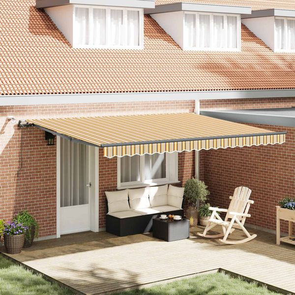 vidaXL Markisenstoff Mehrfarbig 450 x 350 cm Polyester 3331120
