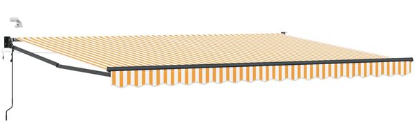 vidaXL Elektrische ausziehbare Markise Orange und Weiß 4,5 × 3 m 3419818 Bild 2