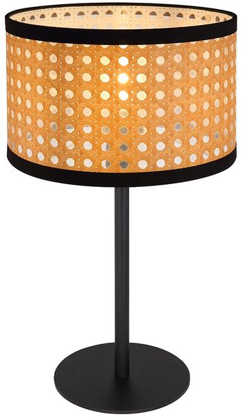 Tischlampe, Metall, Bambus-Optik, E14 Fassung, H 40 cm