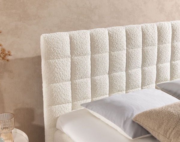 Boxspringbett Schlafzimmerbett TORIBO PREMIUM 140x200cm Stoff Coral Apricot Bild 5