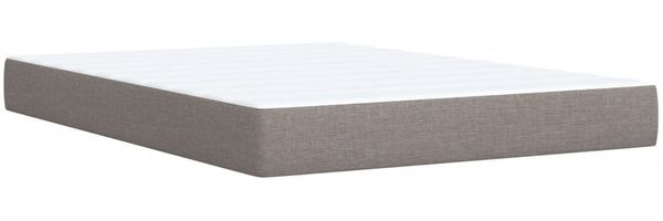 vidaXL Boxspringbett mit Matratze Taupe 160x200 cm Stoff 3294425 Bild 11