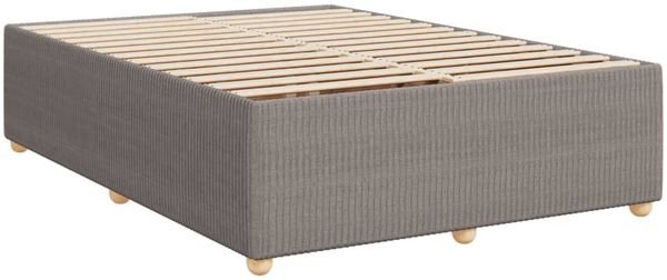 vidaXL Boxspringbett mit Matratze Taupe 160x200 cm Stoff 3294425 Bild 10