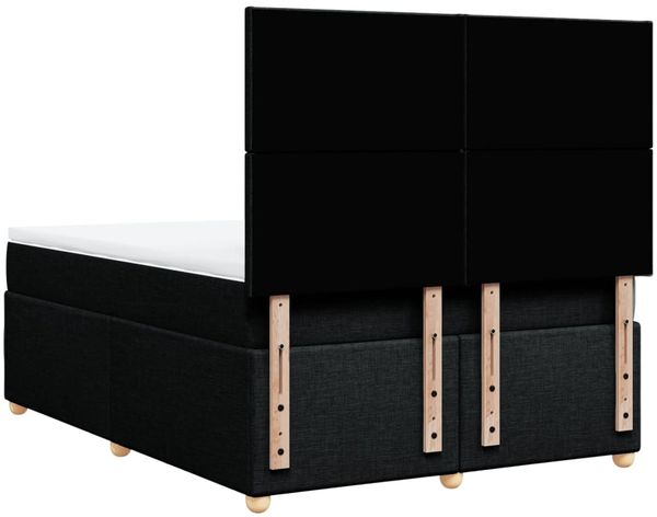 vidaXL Boxspringbett mit Matratze Schwarz 160x200 cm Stoff 3293626 Bild 8