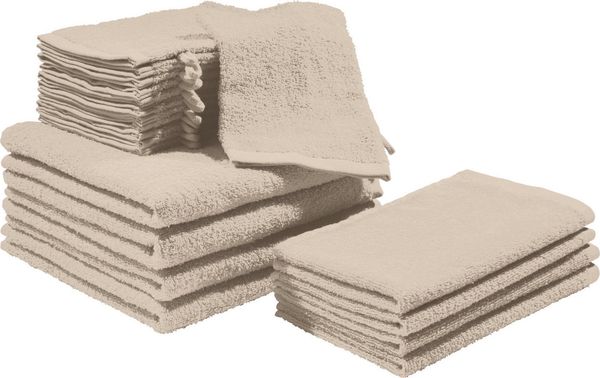 REDBEST Handtücher Frottier-Set "Oceanside" 20-tlg, Leichtfrottier, Leichtfrottier Uni
