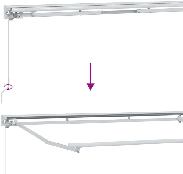 vidaXL Manueller Markisenrahmen mit LEDs 4,5 x 3,5 m 3420678 Bild 11