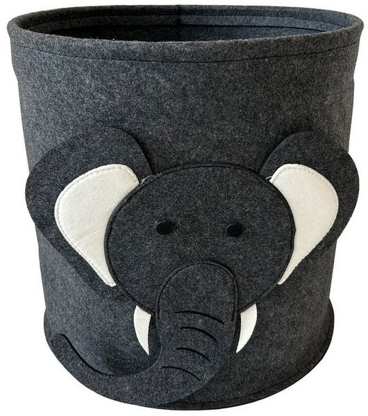 HTI-Living Aufbewahrungskorb Aufbewahrungskorb Elefant rund (Stück, 1 St, 1 Aufbewahrungskorb), Aufbewahrungsbox Tiermotiv Kinderzimmer