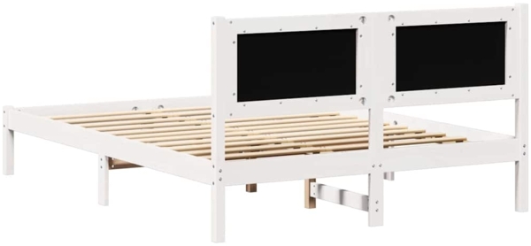 vidaXL Bettrahmen Hellgrau 140 x 190 cm Massives Kiefernholz 878198 Bild 6