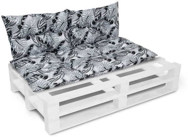 Amilian Stuhlkissen - Bankauflage - Gartenbankauflage - 60x120cm + 2 x 40x60cm, 3er Set - Gartenbankauflage - Pallettensitzkissen - Bankkissen