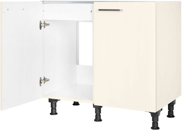 nobilia® Spülenschrank "Touch", vormontiert, mit höhenverstellbaren Sockelfüßen, Breite 90 cm Bild 2