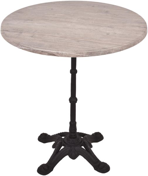 Bistrotisch KOLLIN Ø70cm Rund Hellbraun Holz | Cafétisch Bartisch Gartentisch Outdoor-Esstisch
