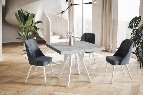 Alpi-Möbel Esstisch Wohnzimmertisch - Ausziehbarer rechteckiger Tisch - Hellbeton, Ausziehbar, 2 x Einsatz 50 cm