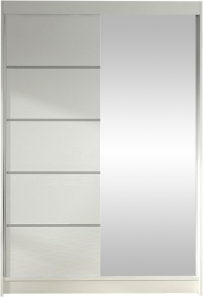 Kleiderschrank Lino III, ohne Beleuchtung, Farbe: Weiß
