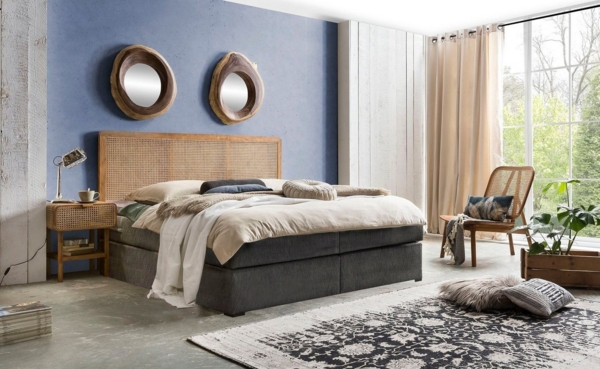 Boxspringbett This & That 180 x 200 cm Dunkelgrau