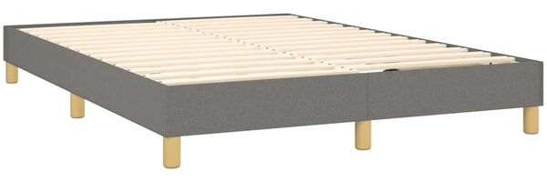 Boxspringbett mit Matratze & LED Stoff Dunkelgrau 140x200 cm Bild 5
