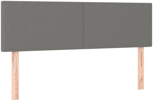 Boxspringbett mit Matratze & LED Stoff Dunkelgrau 140x200 cm Bild 7