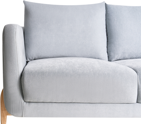 Sofa 2-Sitzer GIMO Chenillegewebe Hellblau Bild 6