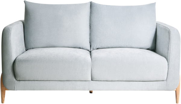 Sofa 2-Sitzer GIMO Chenillegewebe Hellblau