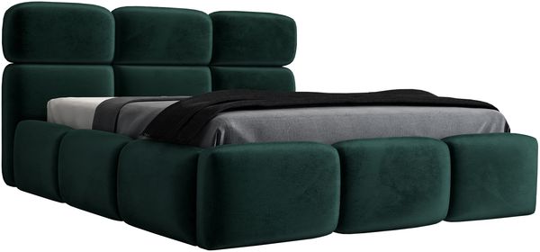 Polsterbett MAROKO 90x200 mit Matratze, Bettkasten und Lattenrost. Farbe: Dunkelgrun 10 Bild 3