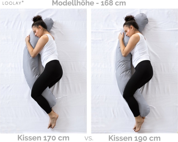 Loolay Seitenschläferkissen BEIGE Baumwolle/ MINKY Schwangerschaftskissen Stillkissen M/L o. L/XL, WEICH oder EPS Kügelchen Füllung, 170 oder 190 cm SIZE-Standard, Stillkissen + Kissenbezug abnehmbar mit Reißverschluss!, LOOLAY® 100% Europäische Stoffe... Bild 3