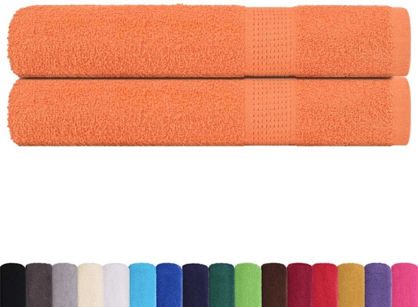 vidaXL Saunatücher 2 Stk. Orange 80x200 cm 360 g/m² 100% Baumwolle 136911