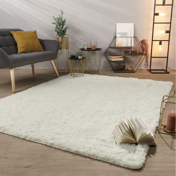TT Home Teppich Diele, Esszimmer, Flur, Schlafzimmer, Wohnzimmer, Rund, Höhe: 37 mm, Teppich Wohnzimmer Hochflor Langflor Weich Soft Modernes Einfarbiges D