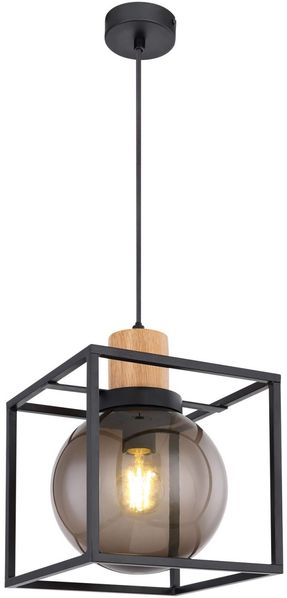 Hängeleuchte, Kugel Design, Käfig schwarz