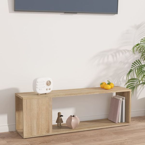 vidaXL TV-Schrank Sonoma-Eiche 100x24x32 cm Holzwerkstoff 809164