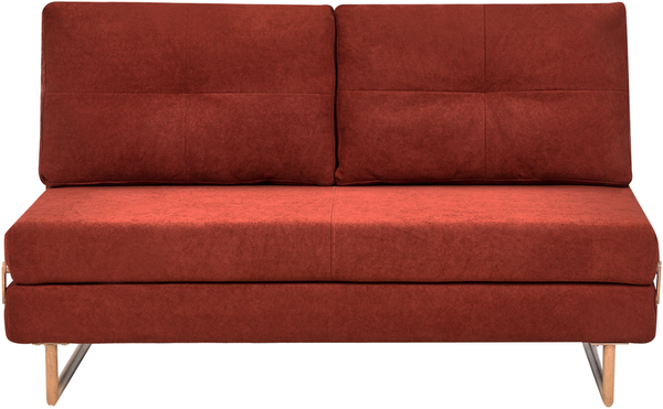 Schlafsofa 3-Sitzer JERSLEV Stoff Rot