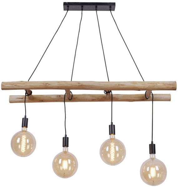 Hängeleuchte, Leiter-Design, natur, Eukalyptus, L 120 cm