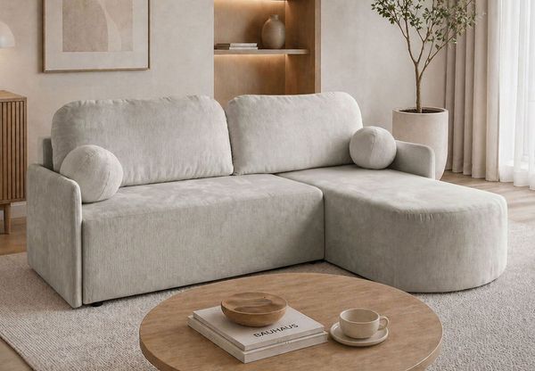 Lookway Ecksofa BLISS mit Schlaffunktion und Bettkaste, 212 x 160 x 95 cm